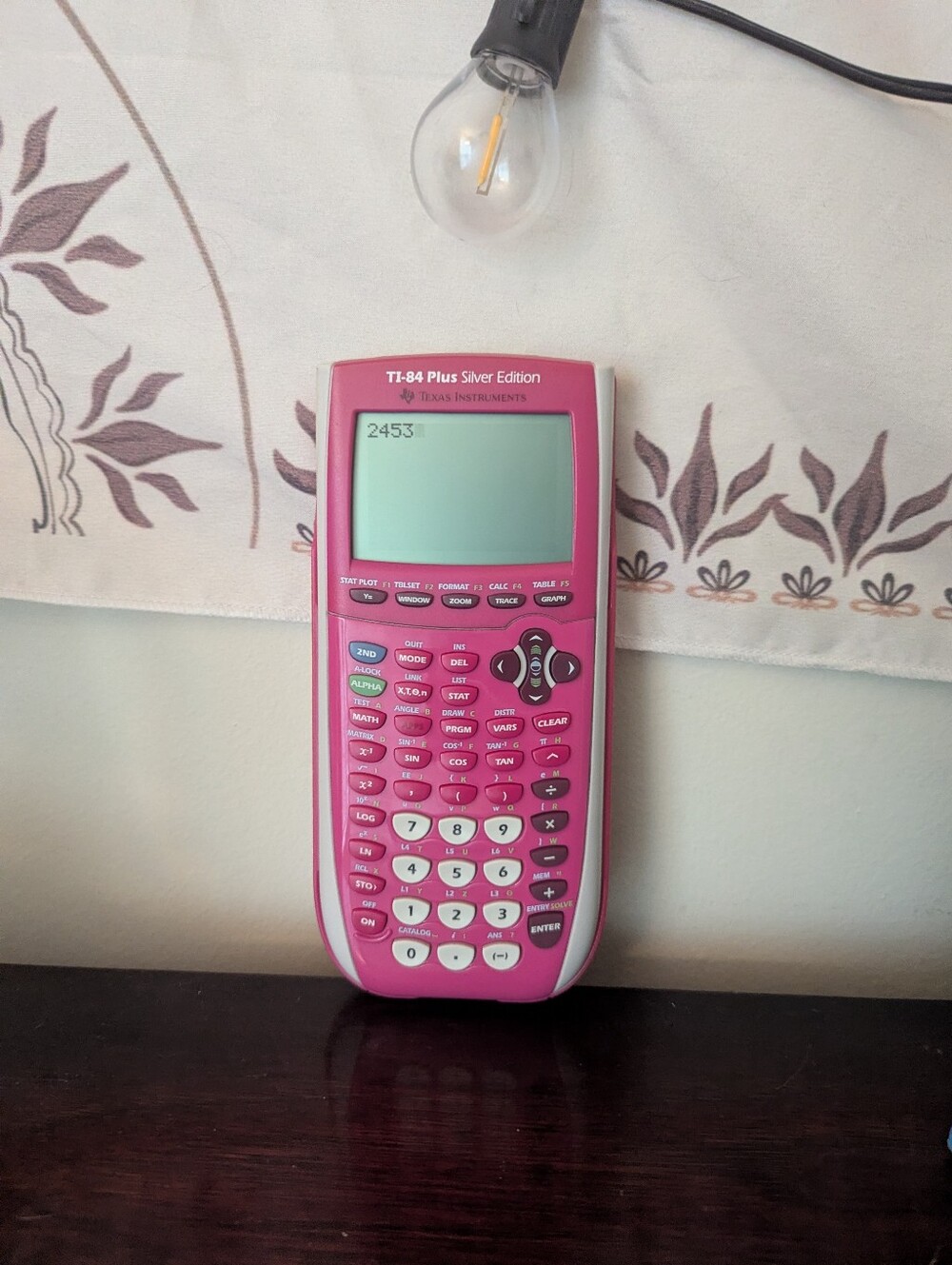 TI 84 Plus Silver Edition Pink Graphing Calculator